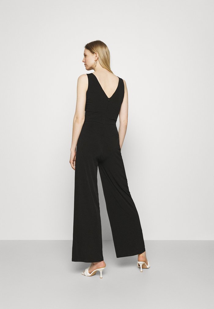 Jumpsuit Anna Field Punto Larges Leg V Occasion Noir Femme | MHN-8122484